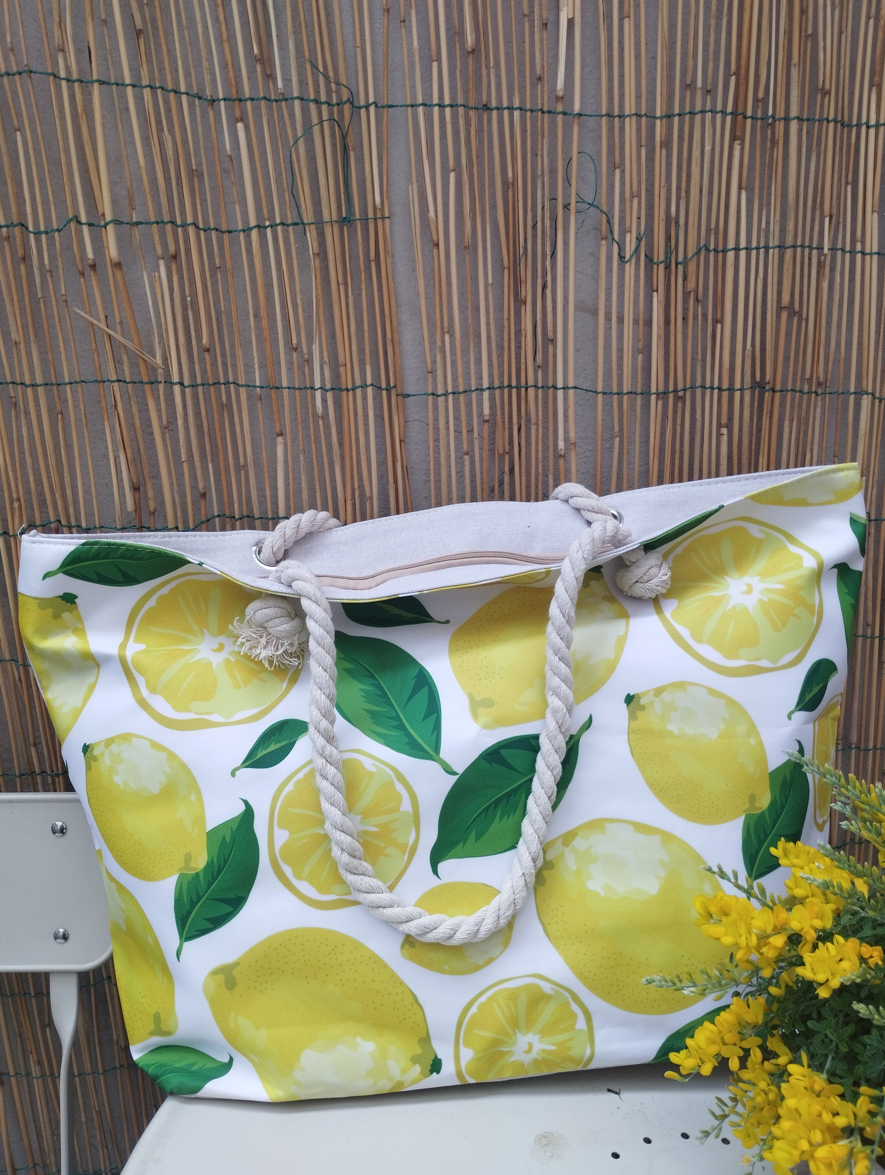 Maxi borsa in tessuto
