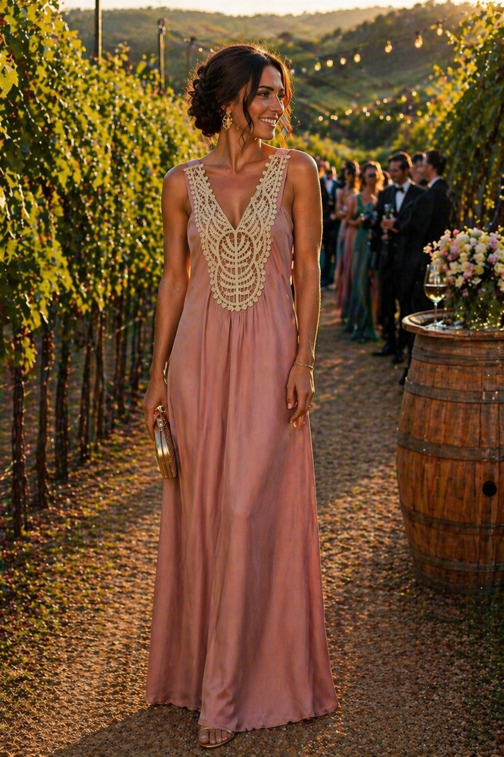 Abito con gioiello macrame