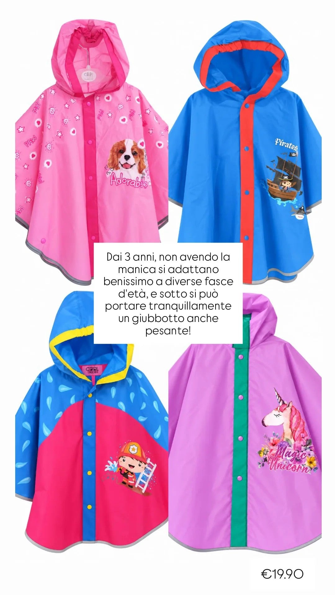 Mantellina pioggia bambini