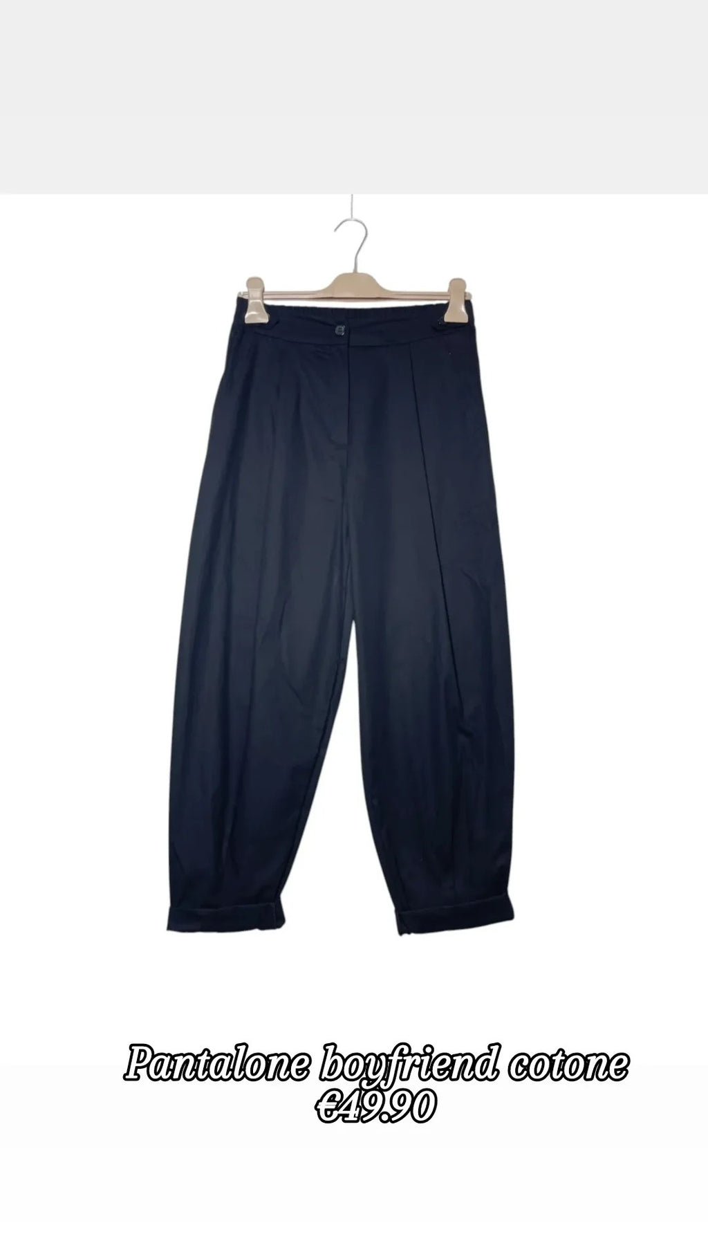 Pantalone boyfriend cotone