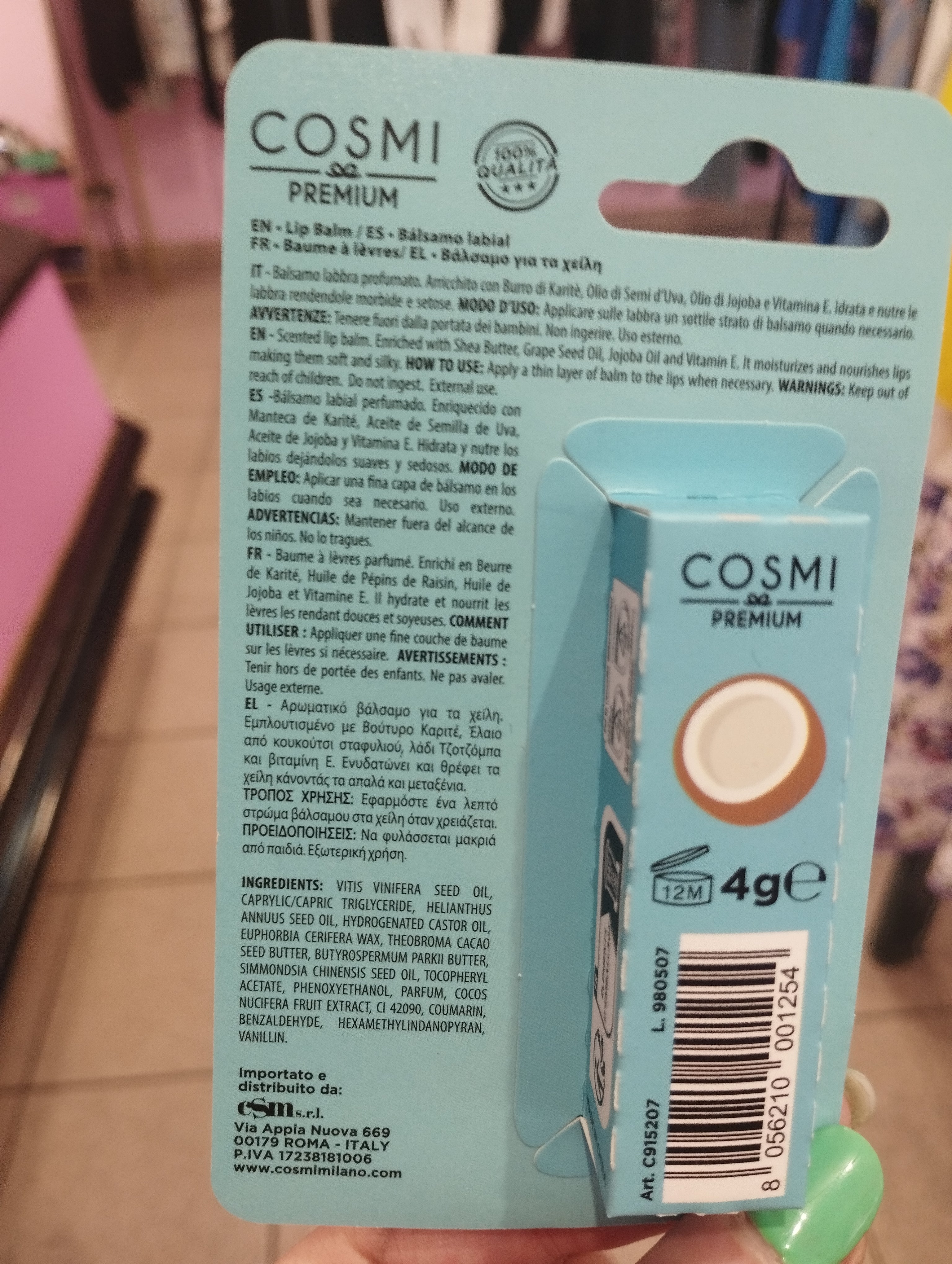 Balsamo labbra idratante vari gusti