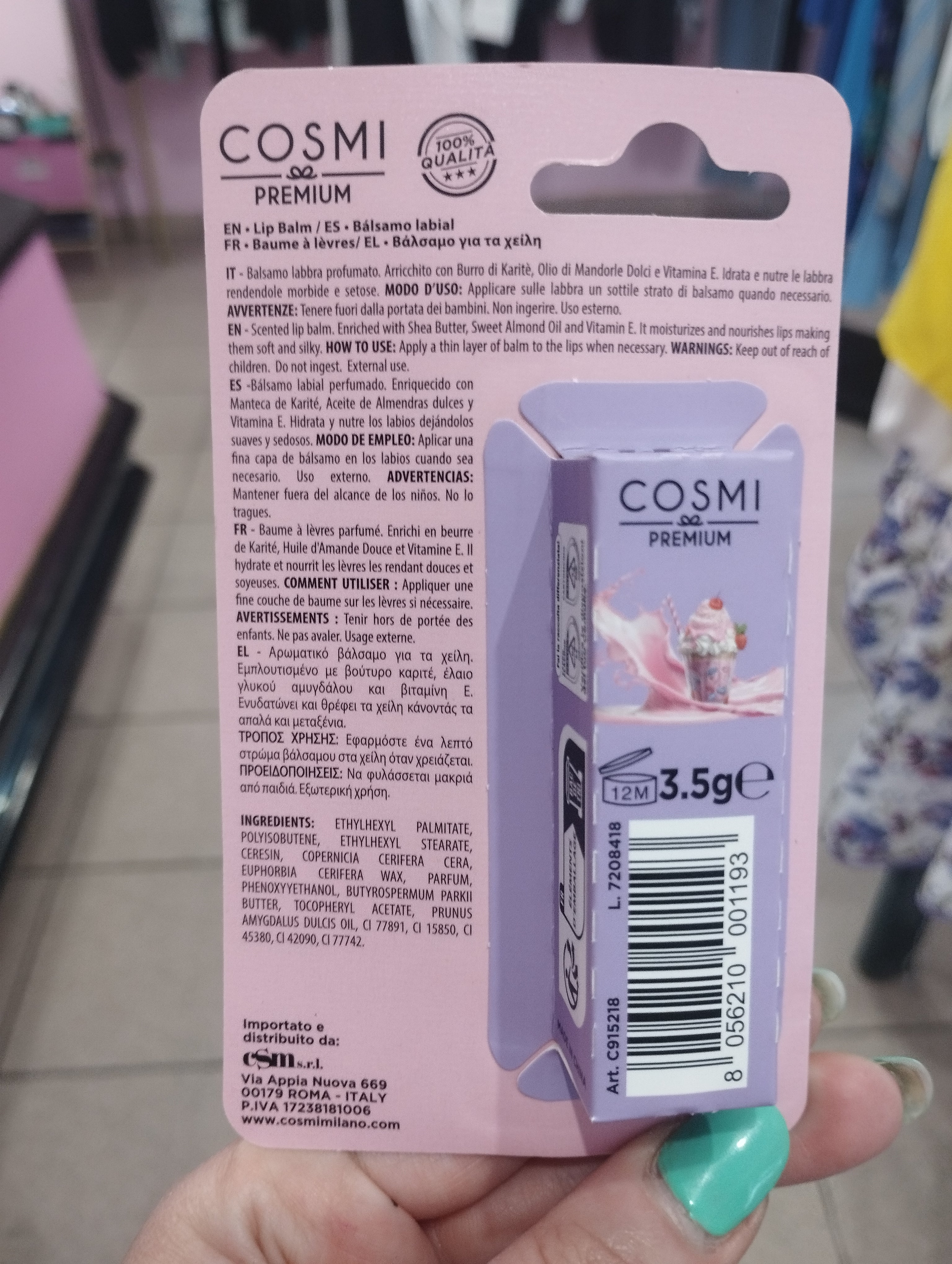 Balsamo labbra idratante vari gusti