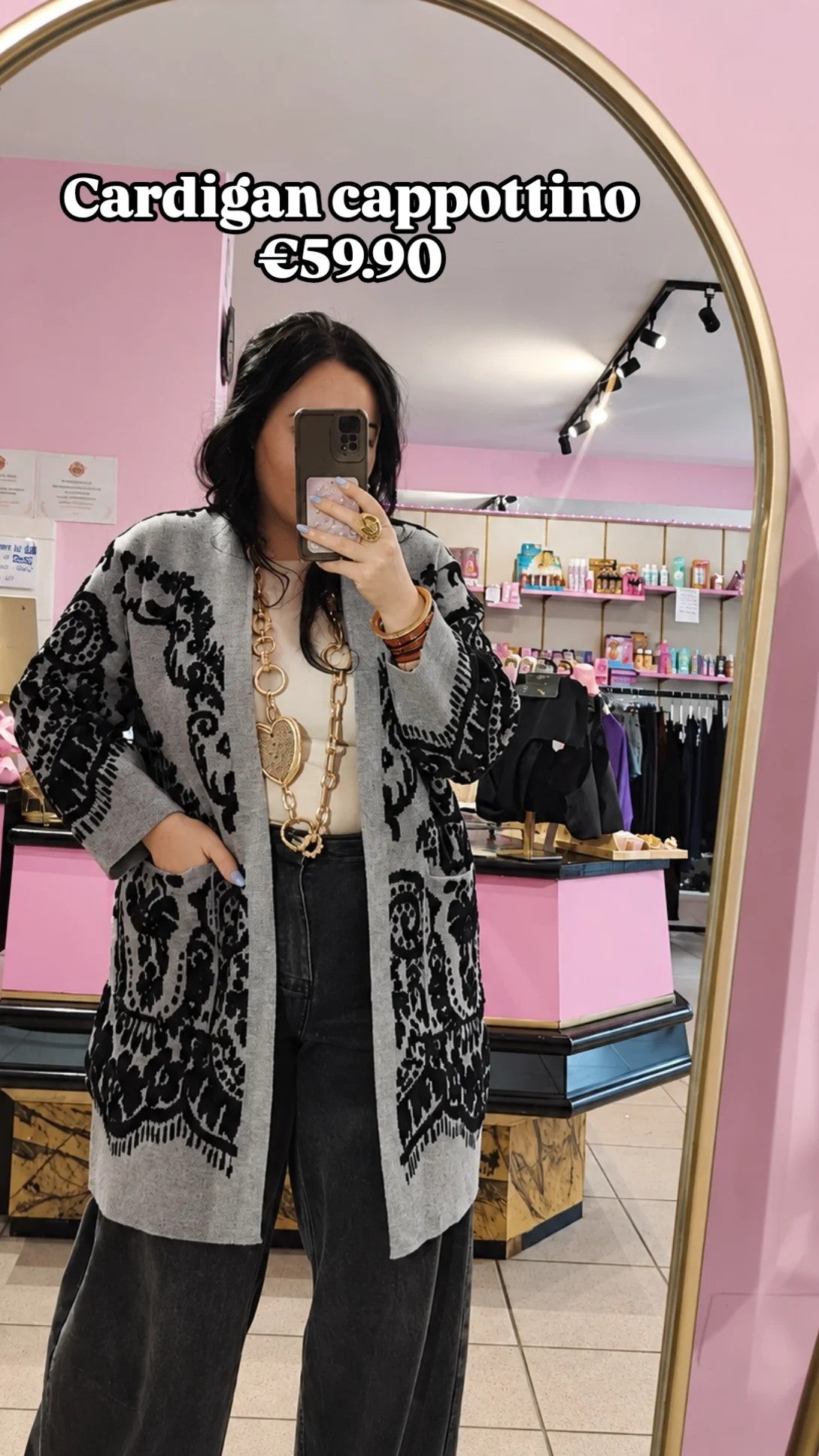 Cardigan cappottino