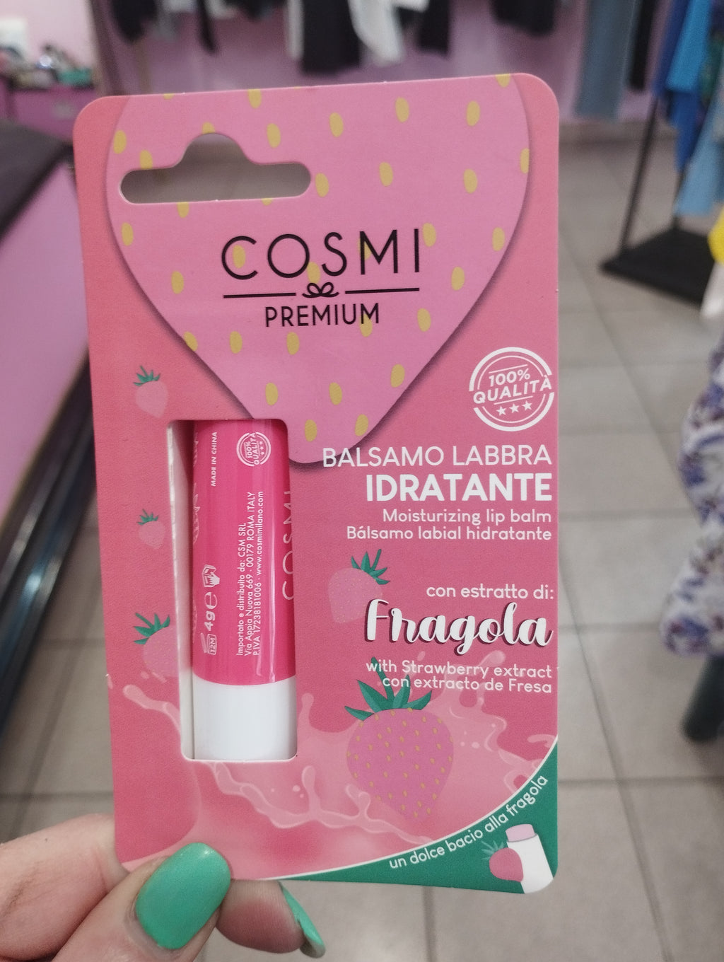 Balsamo labbra idratante vari gusti