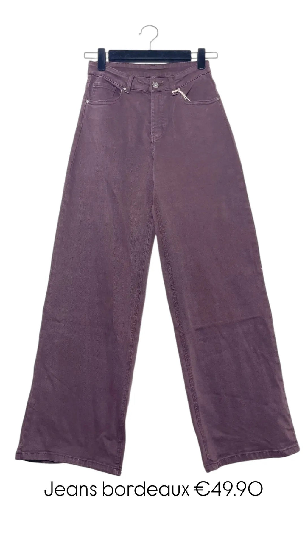 Jeans palazzo bordeaux o marrone