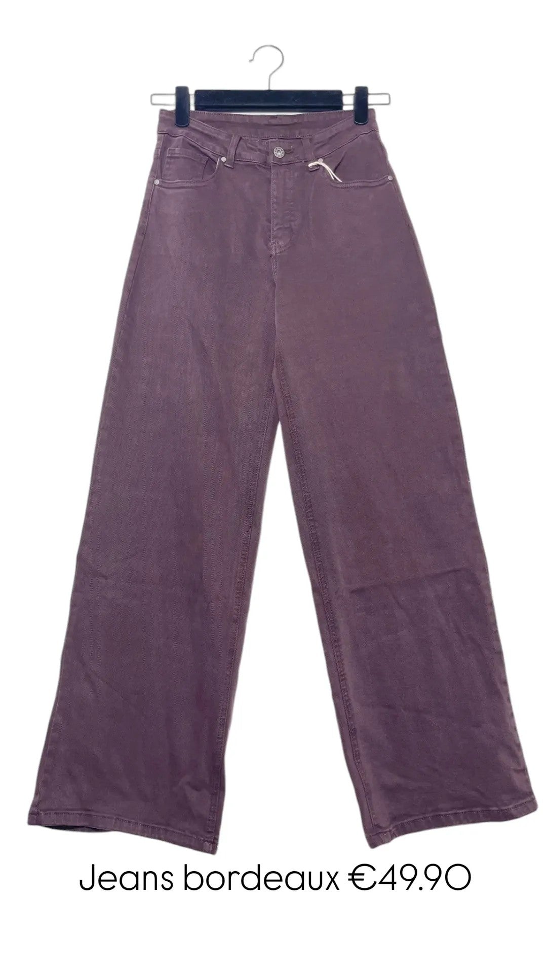 Jeans palazzo bordeaux o marrone