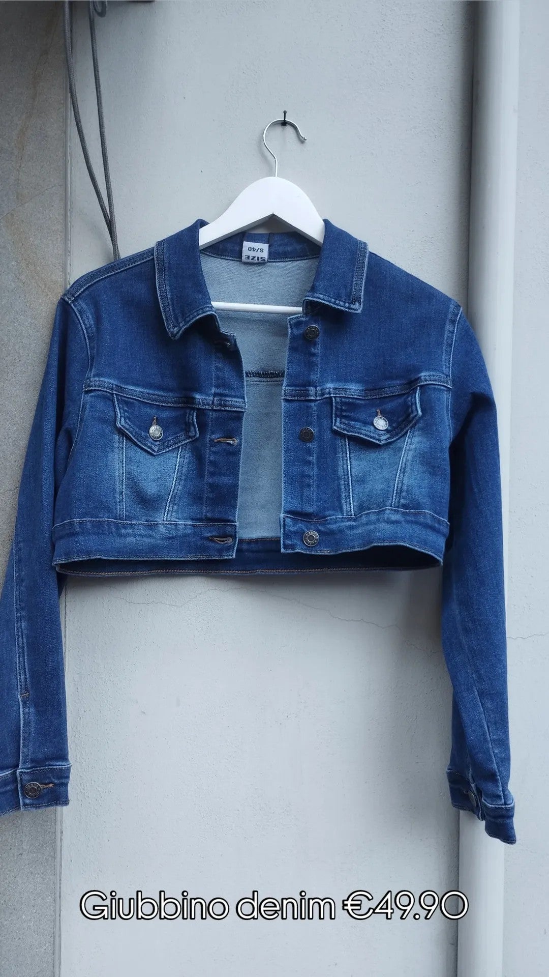 Giubbino denim crop
