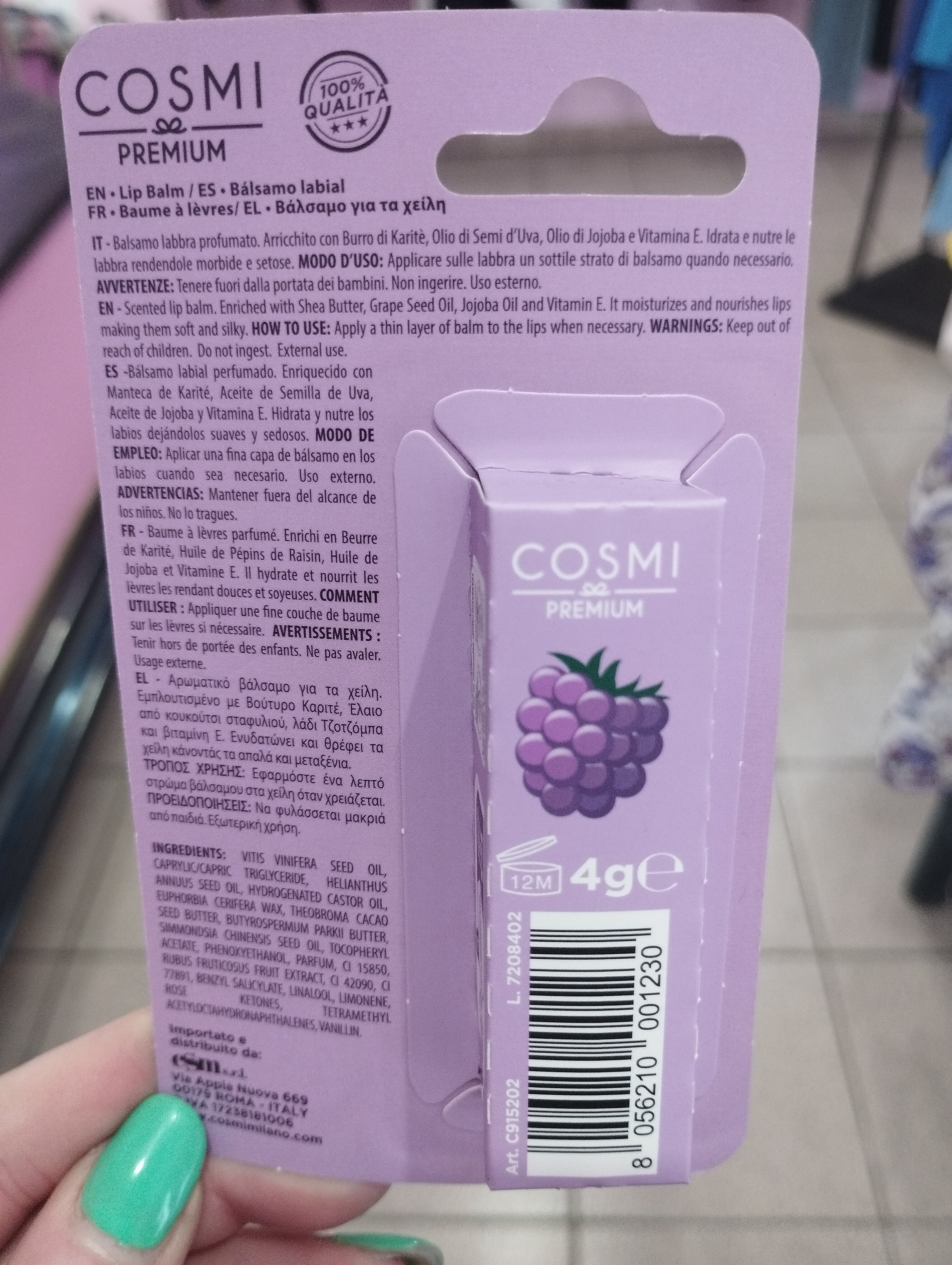 Balsamo labbra idratante vari gusti