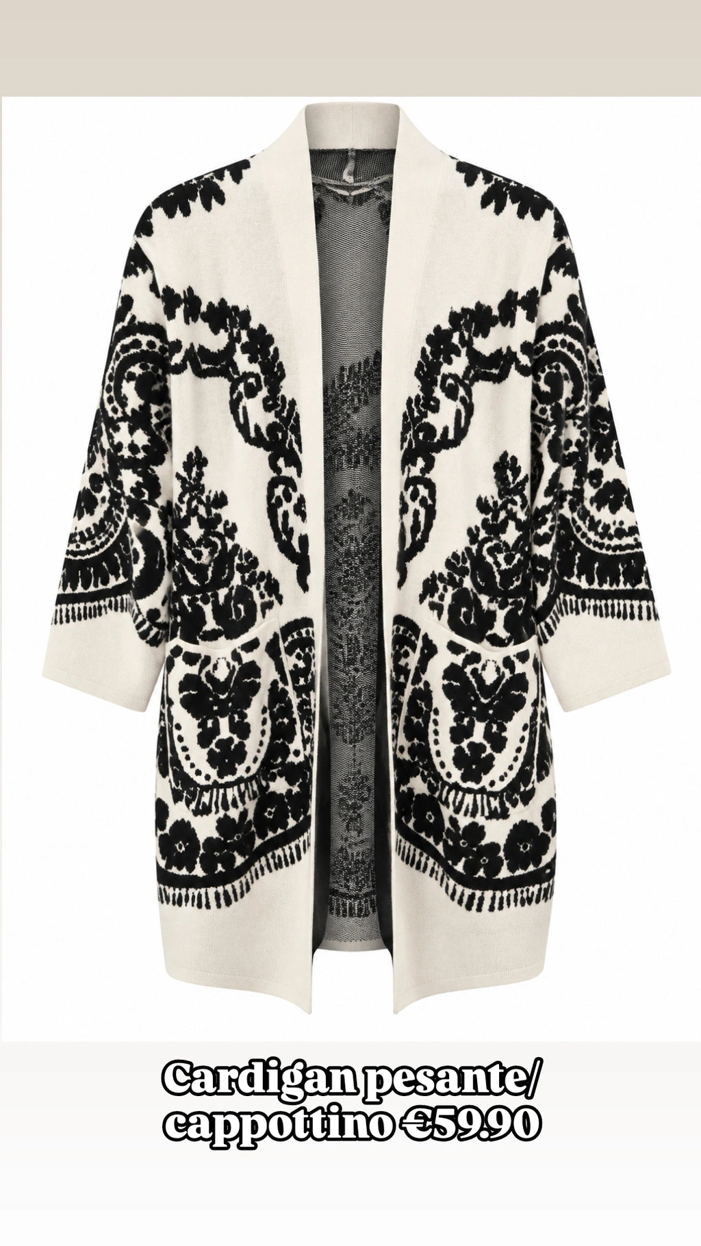 Cardigan cappottino
