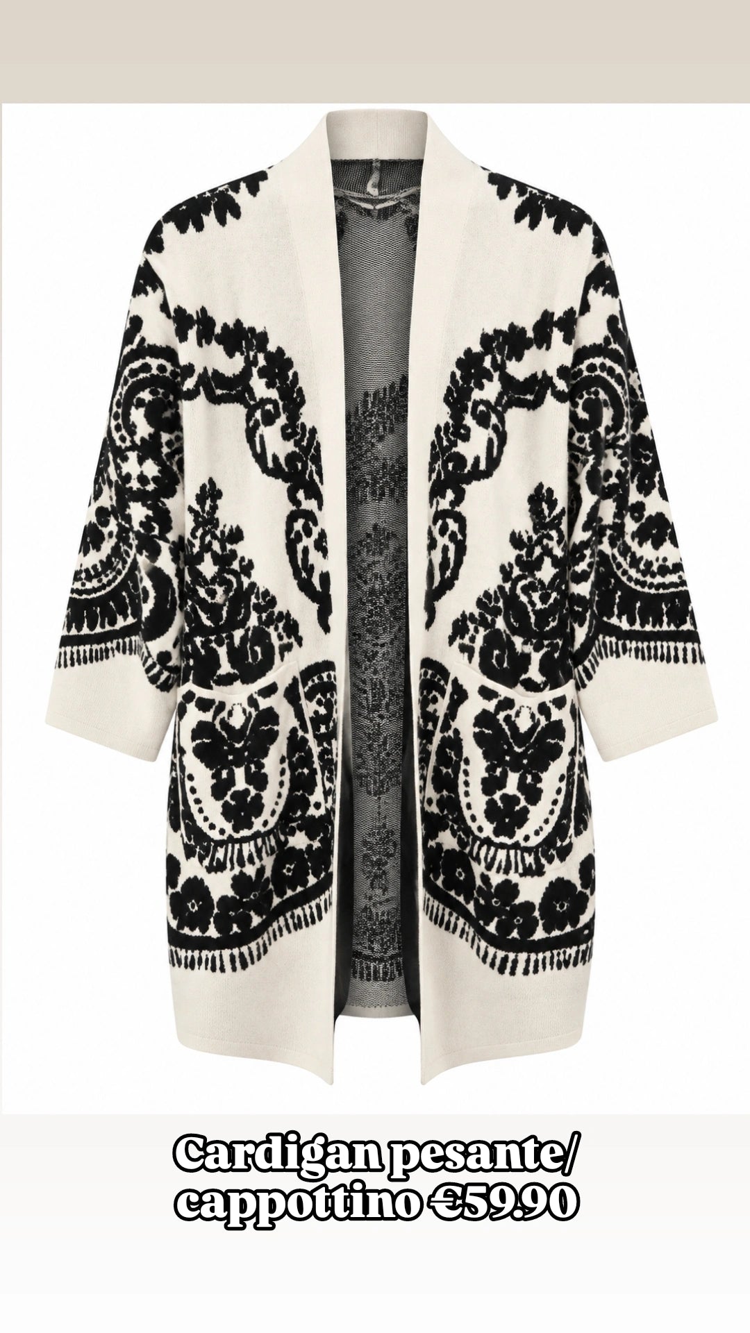 Cardigan cappottino