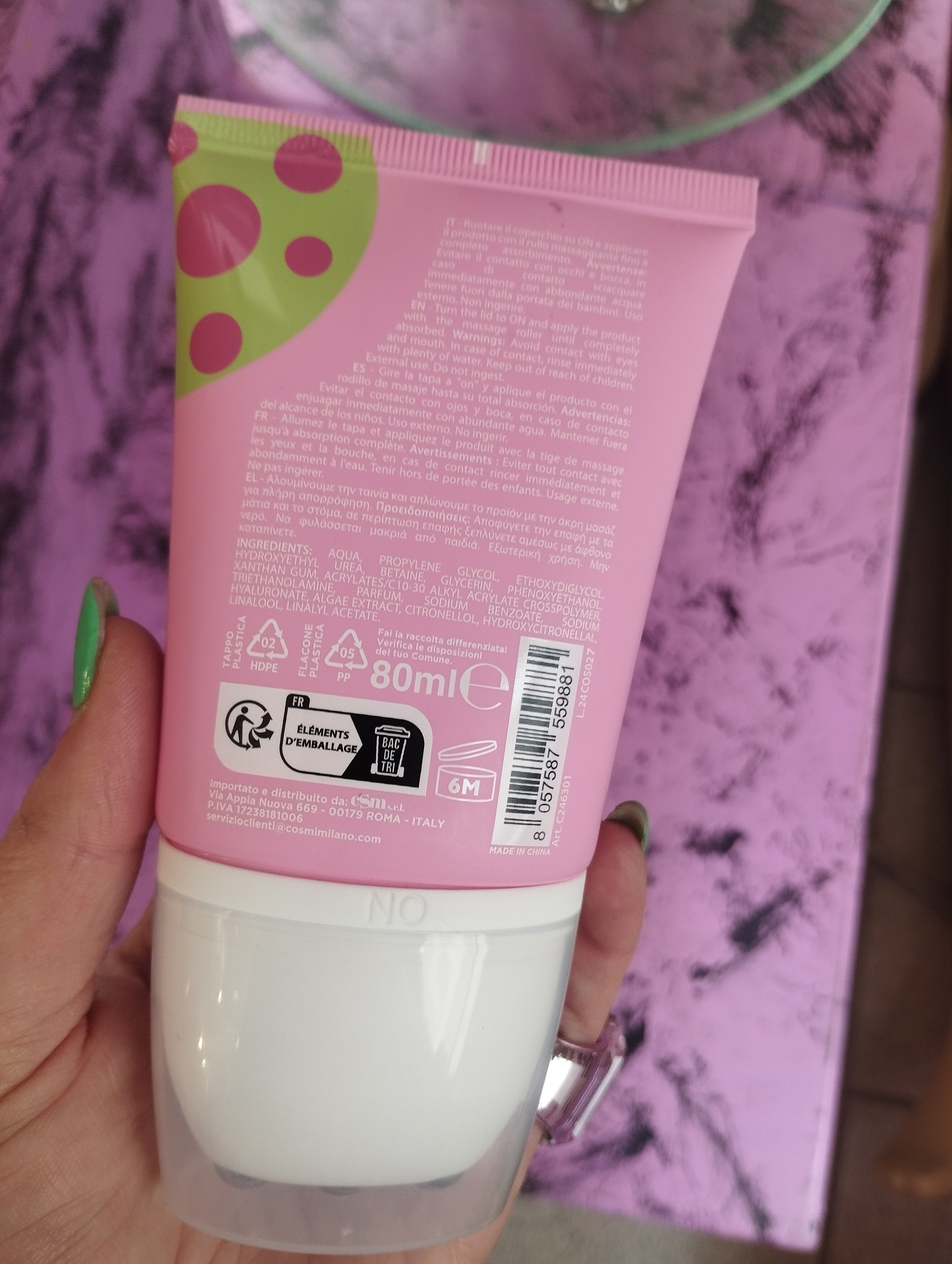 Siero viso e collo con sistema massaggiante