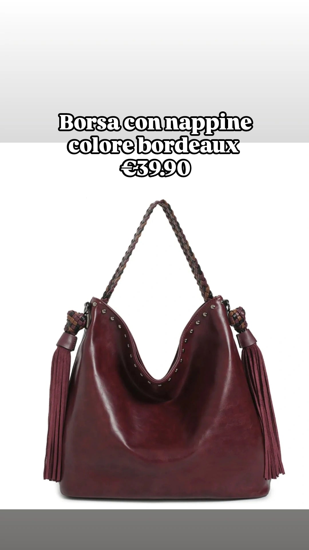 Borsa con nappine