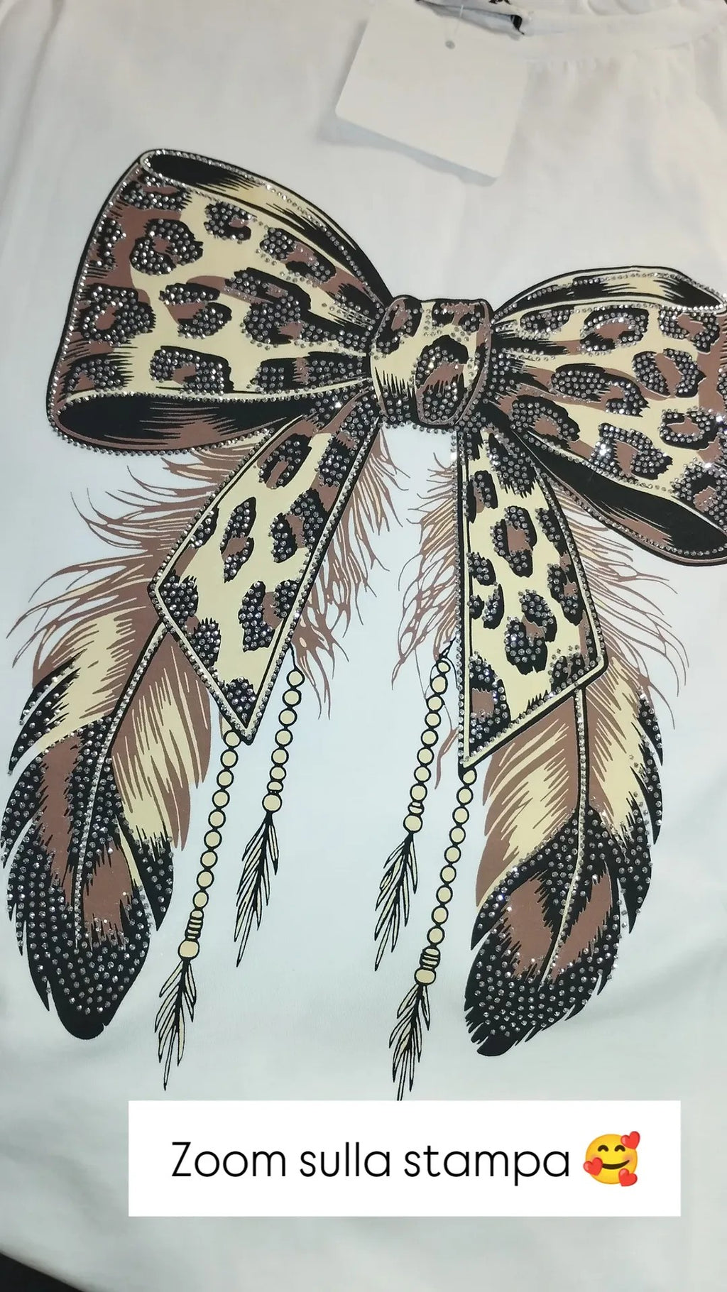 T-shirt fiocco leopardato