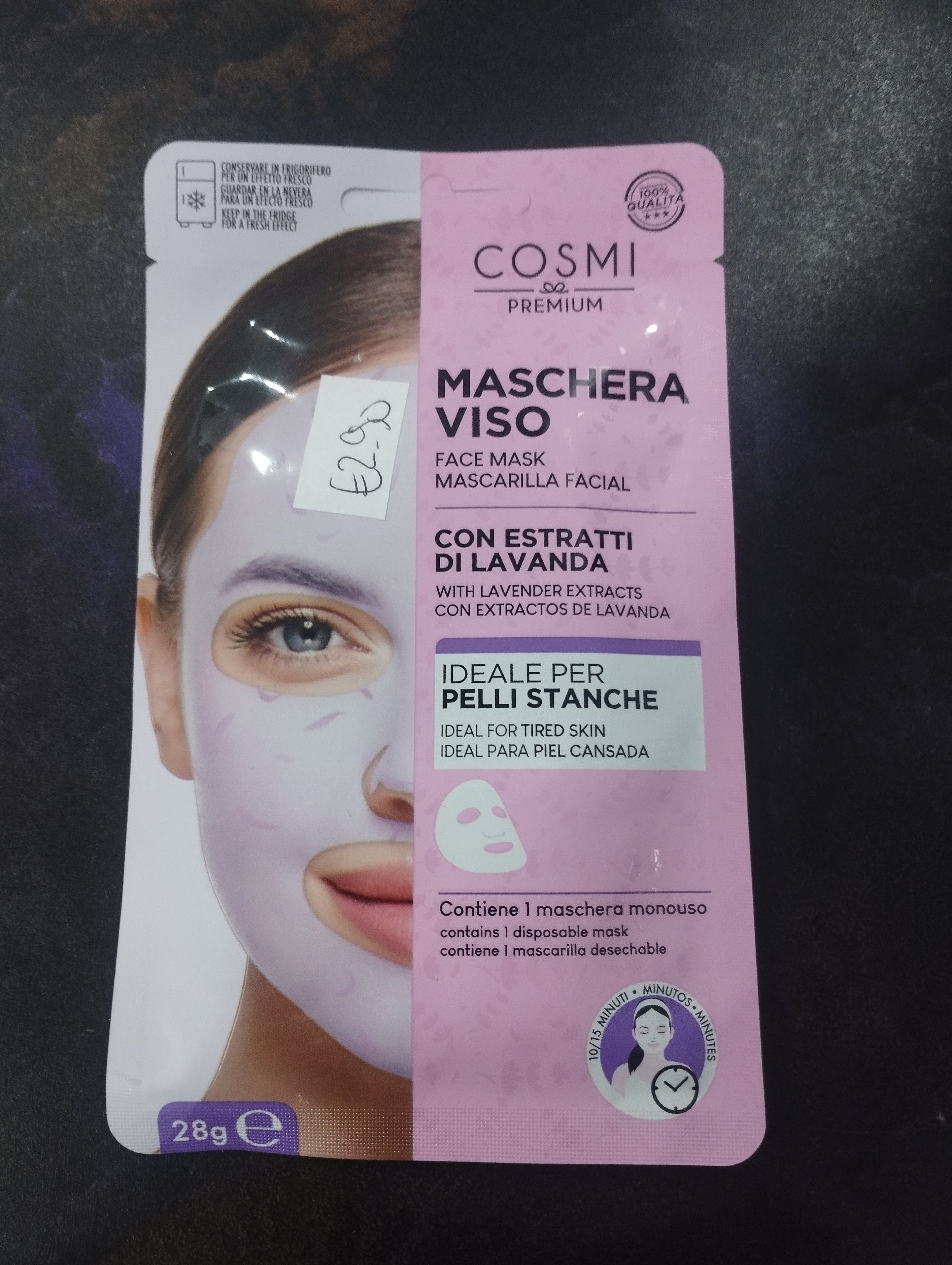 Maschera viso estratti lavanda