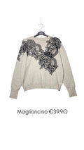 Maglioncino con inserti pizzo
