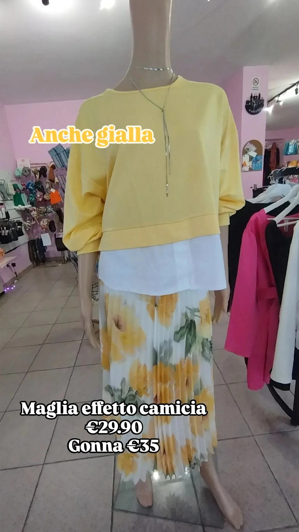 Gonna plissè a fiori