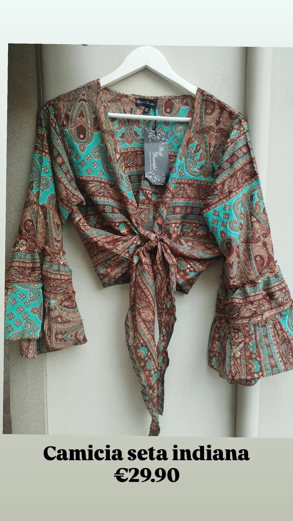 Camicia in seta indiana
