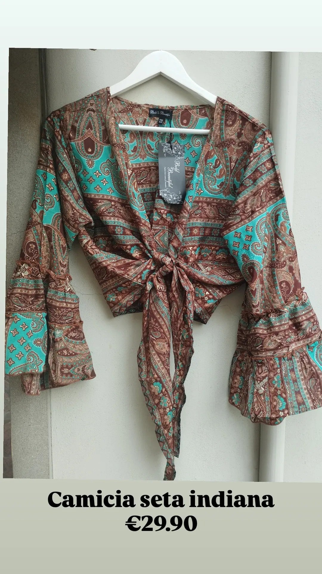 Camicia in seta indiana