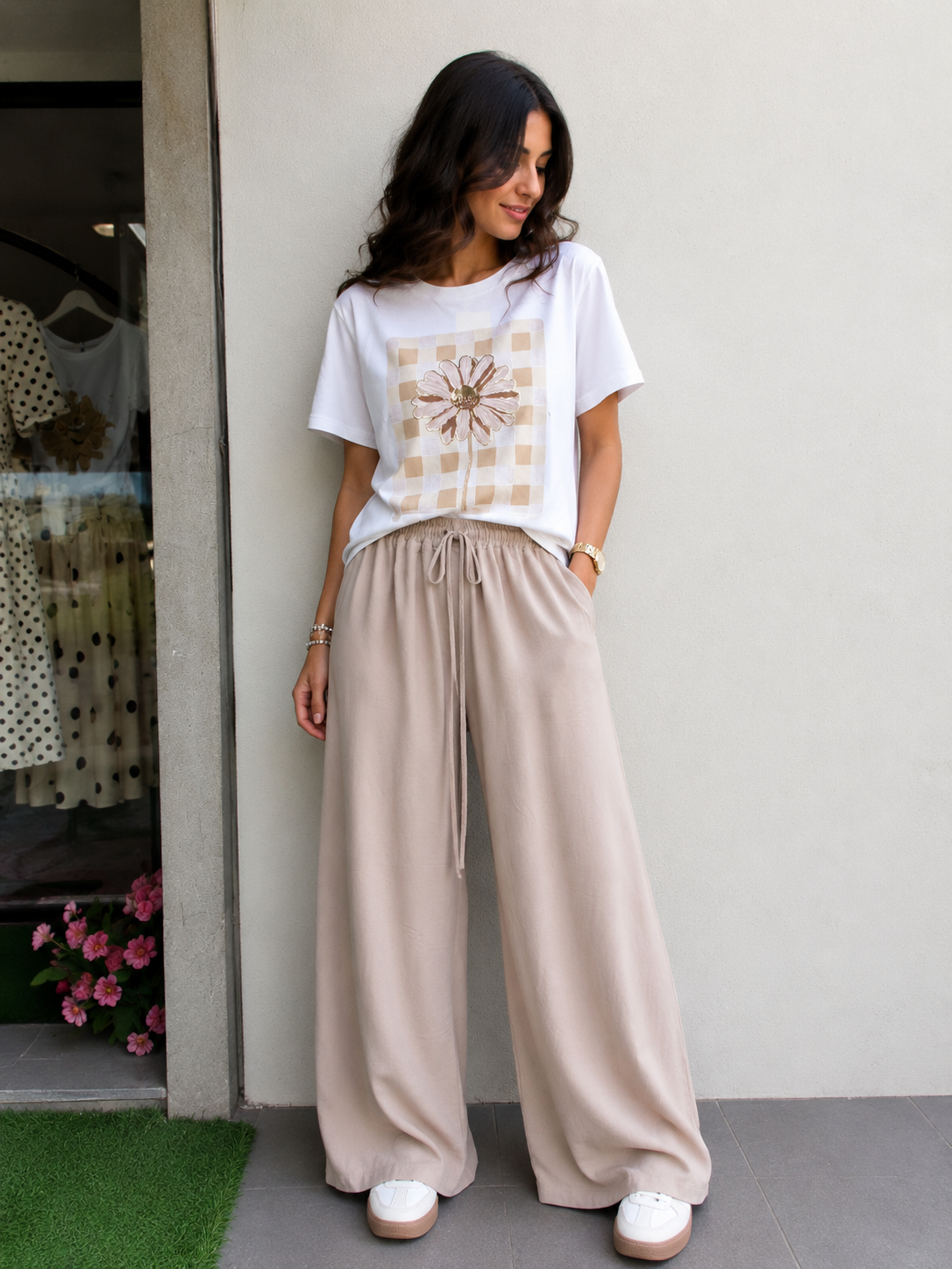Pantalone tinta unita