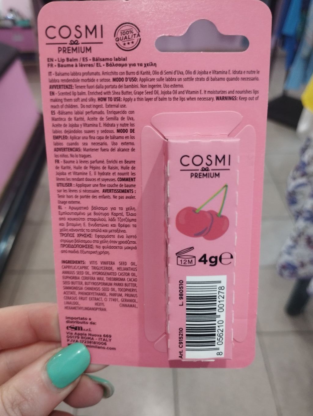 Balsamo labbra idratante vari gusti