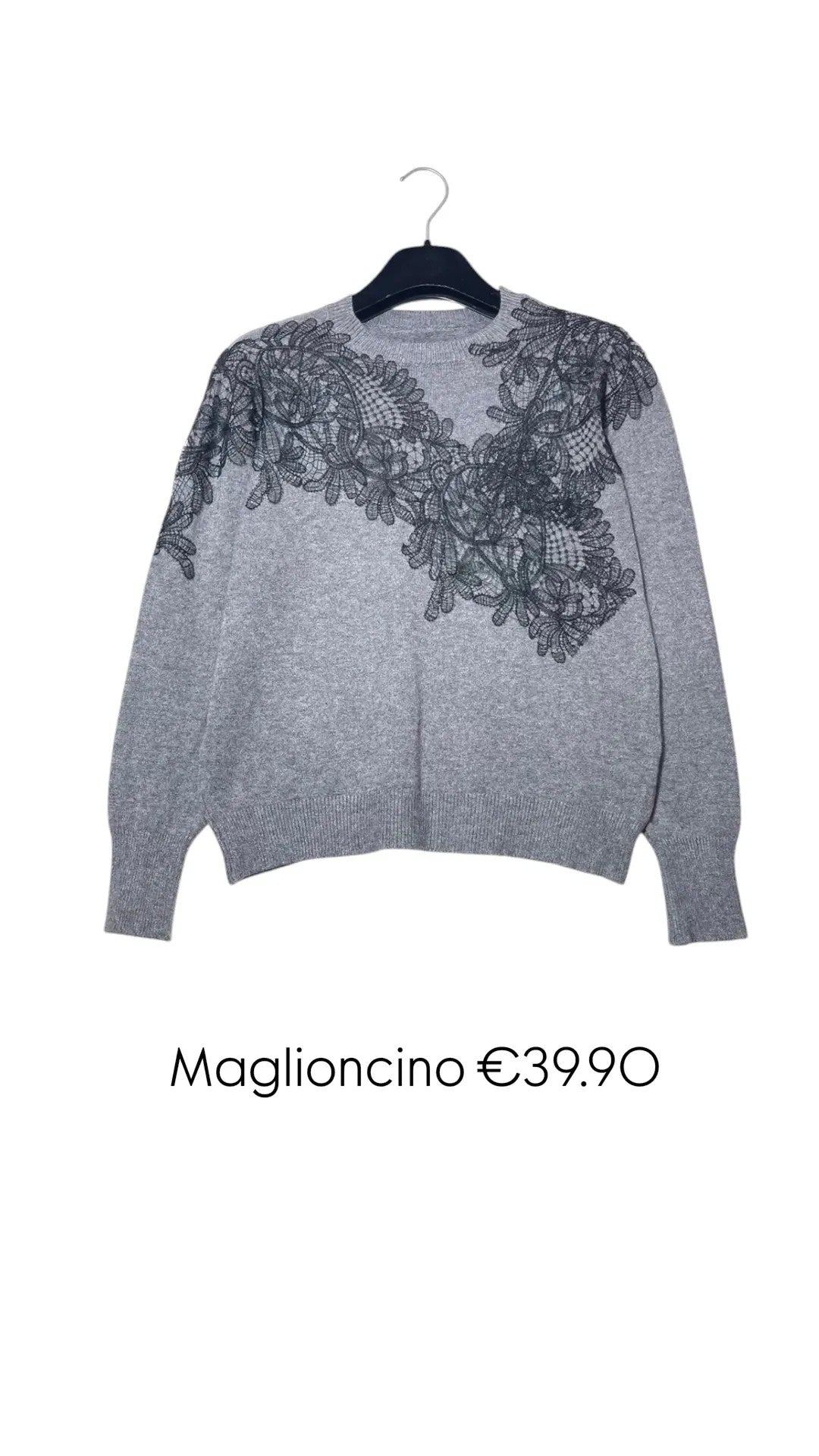 Maglioncino con inserti pizzo