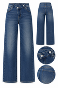 Jeans chiusura asimmetrica