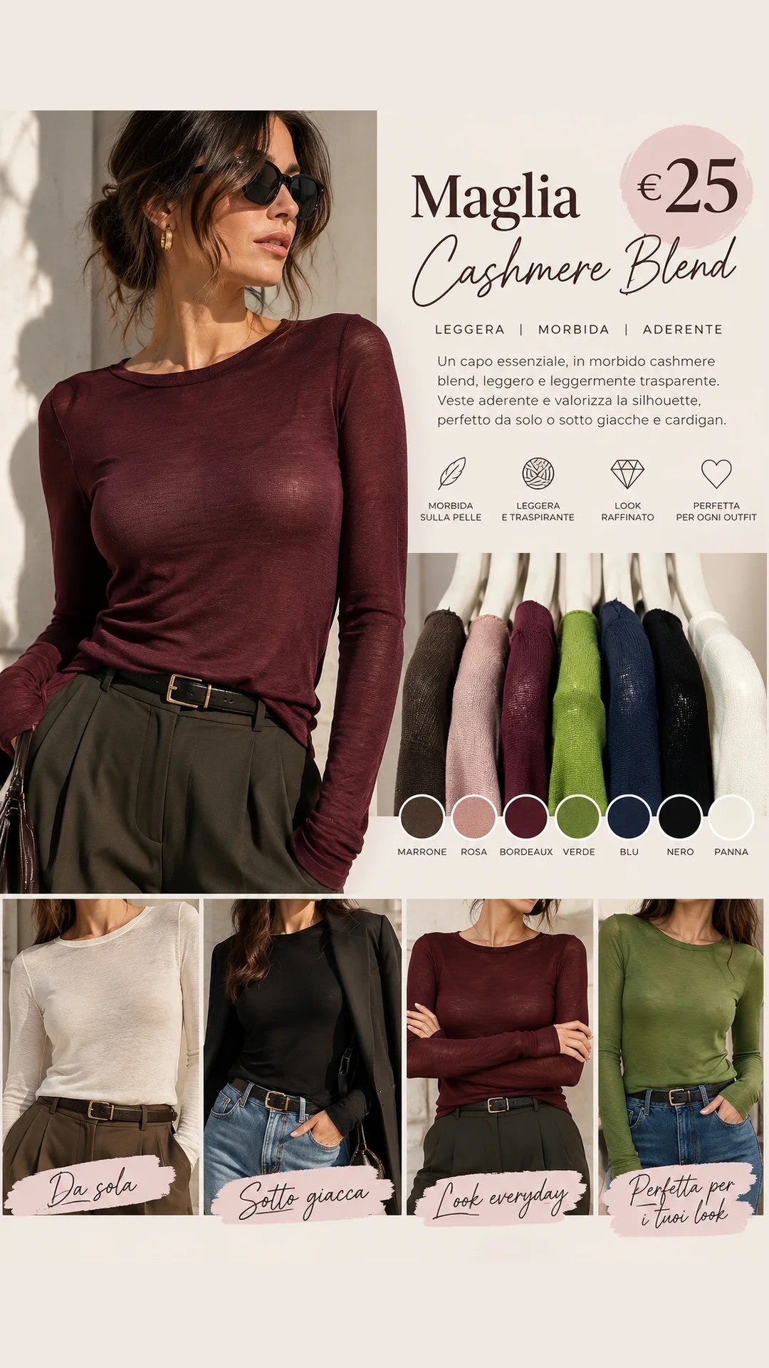Maglie cashmere blend