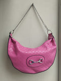 Borsa mezzaluna fuxia