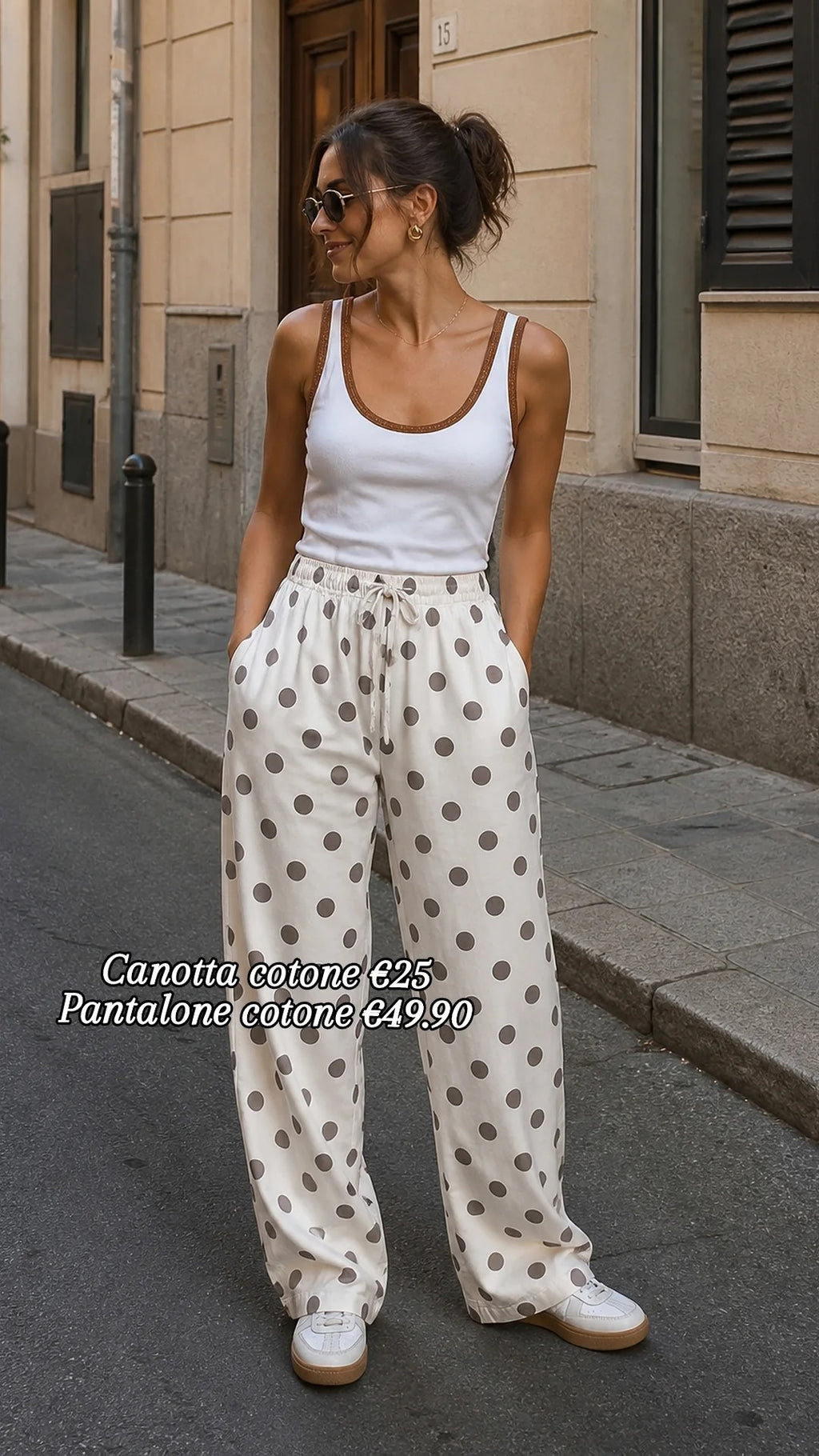 Canotta bordi lurex