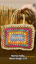 Borsa mattonella rafia