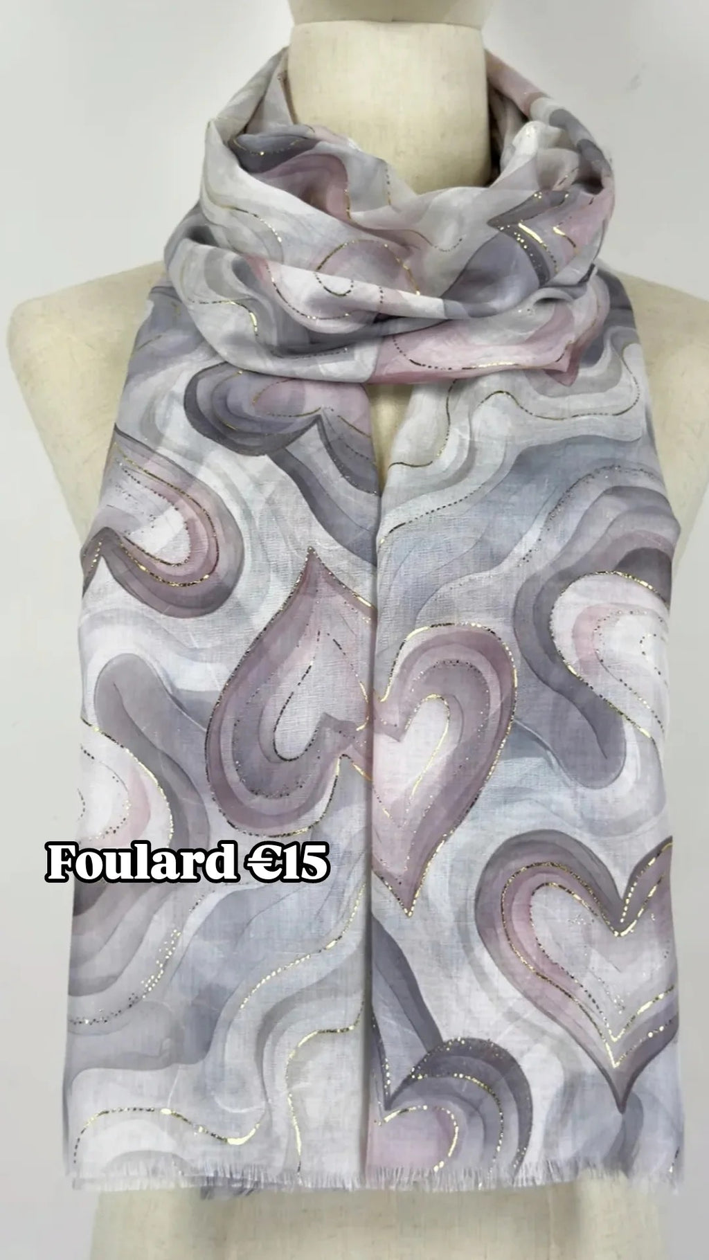 Foulard con cuori
