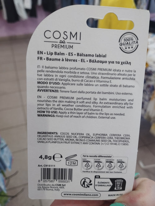 Balsamo labbra idratante vari gusti