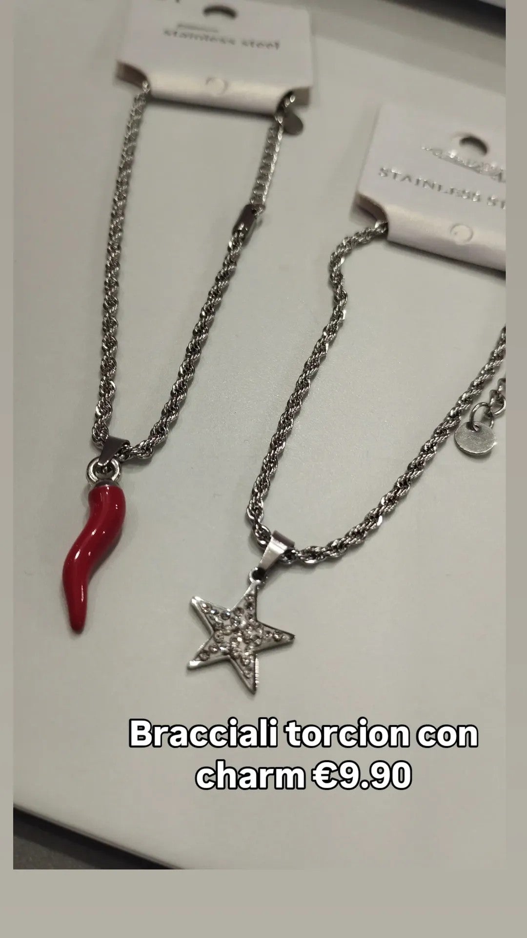 Bracciali torcion con charm