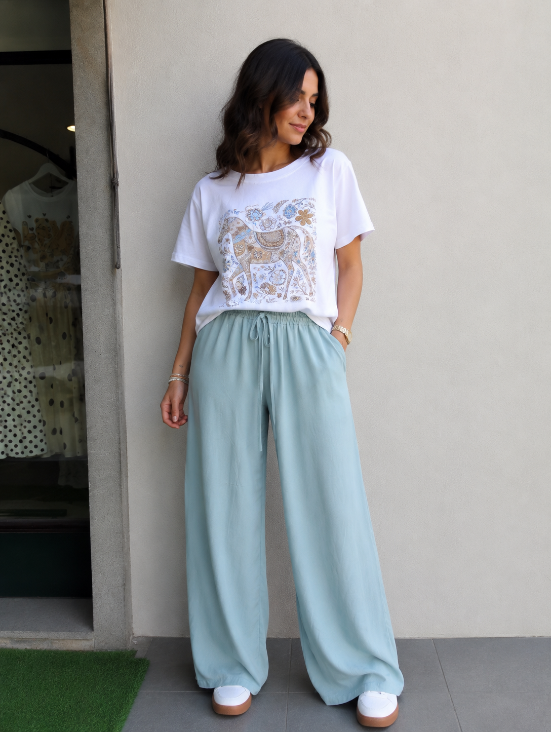 Pantalone tinta unita