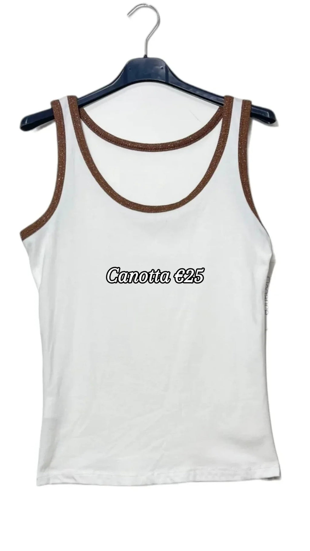 Canotta bordi lurex