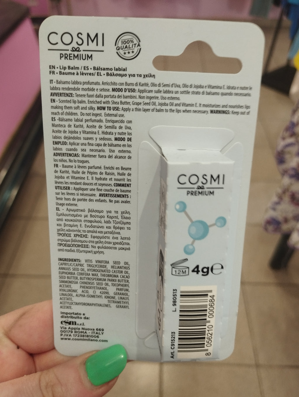 Balsamo labbra idratante vari gusti