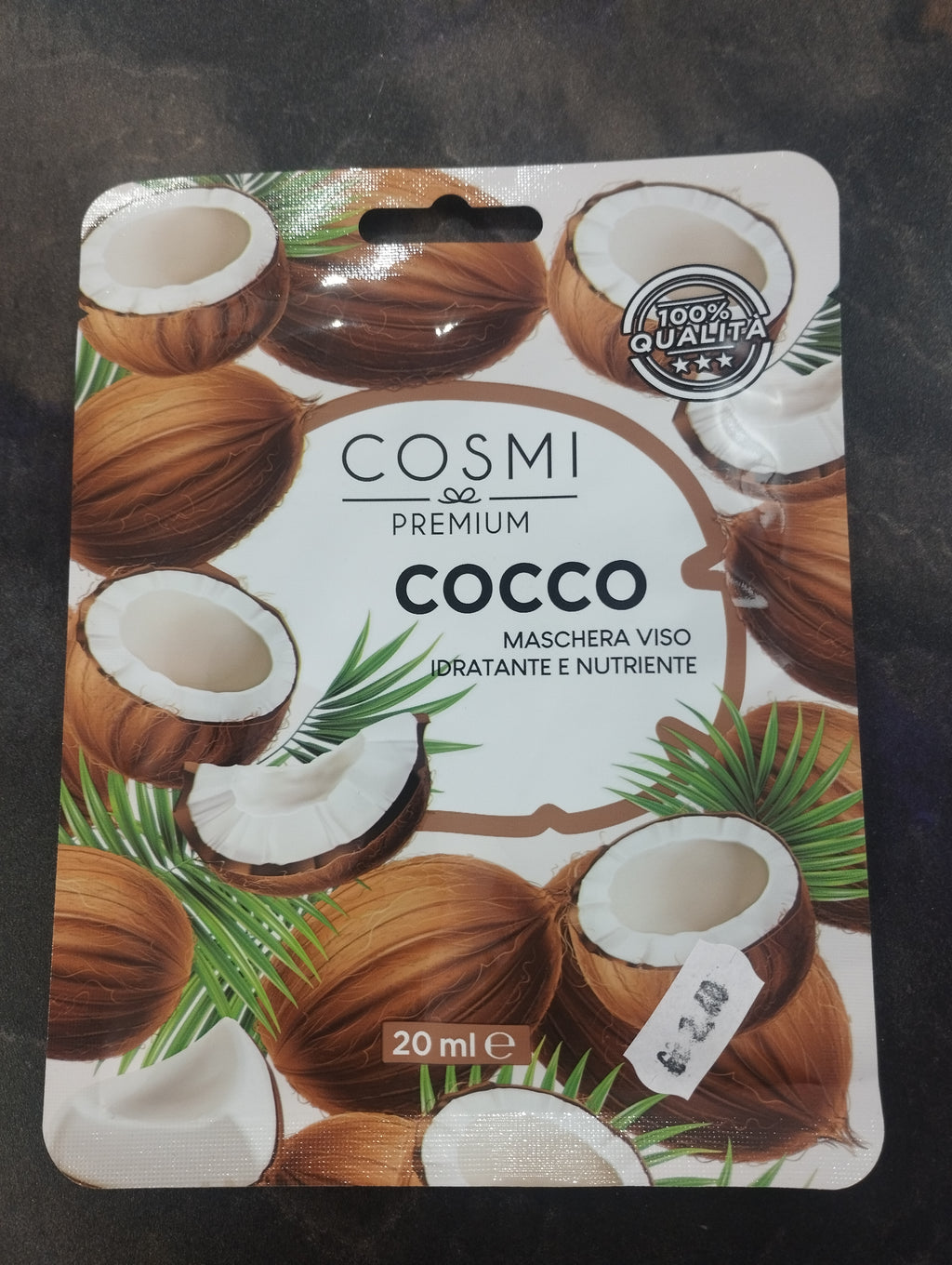 Maschera viso al cocco