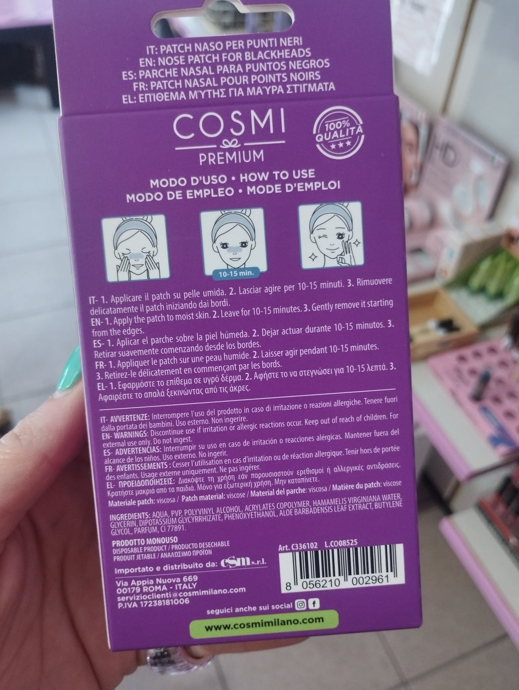 Pack 4 pezzi patch naso